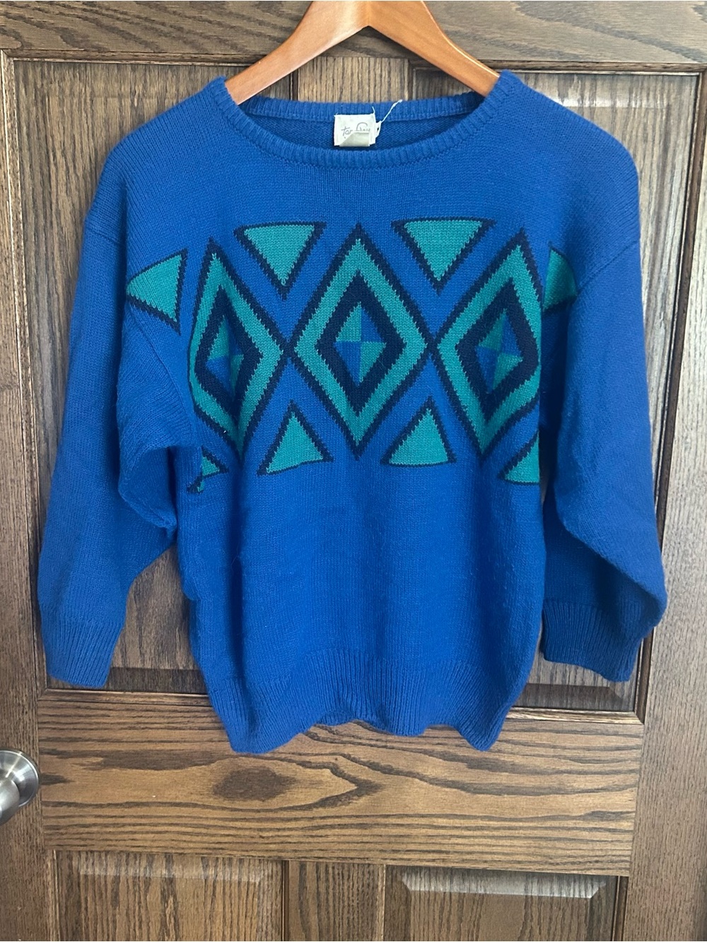 TanJay Royal Blue Knit Crewneck Sweater